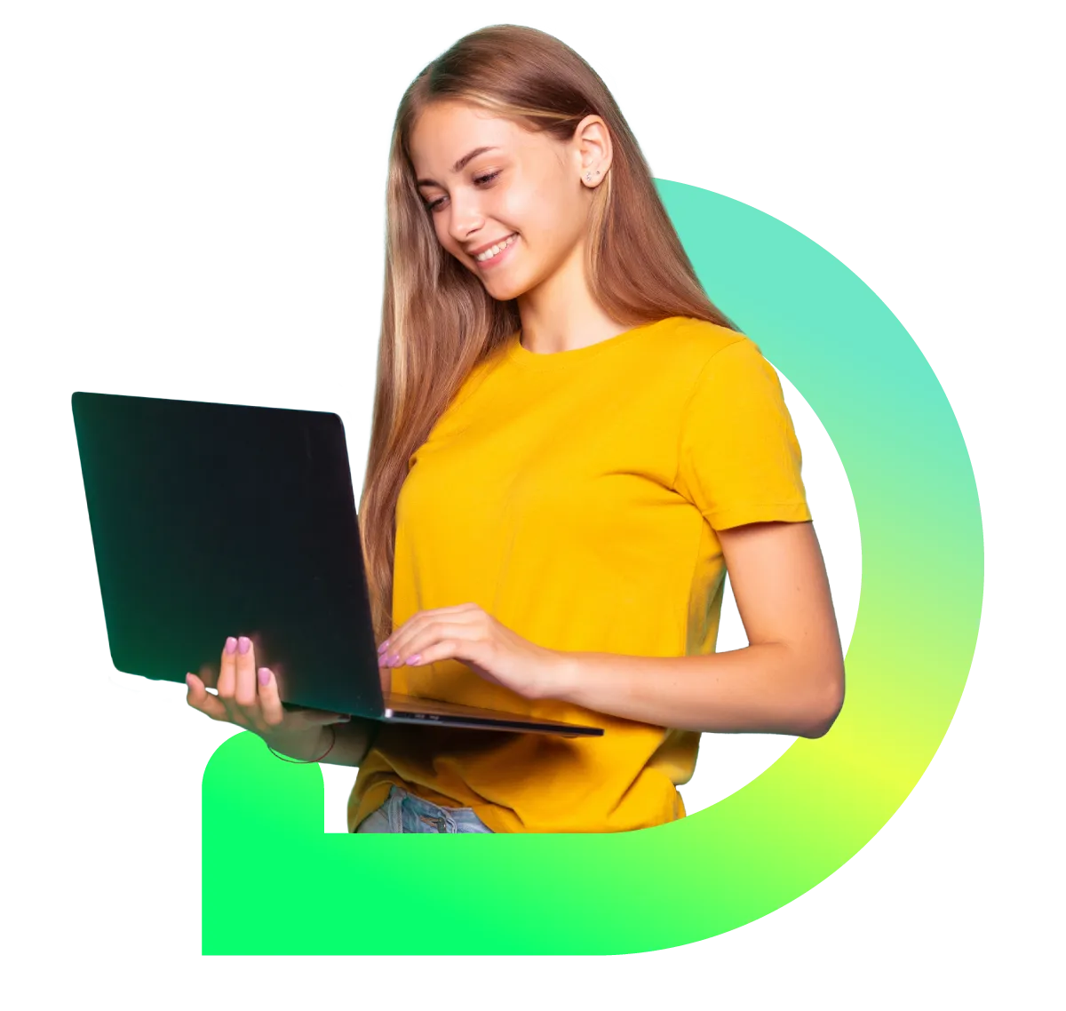 Pidgr user with a laptop